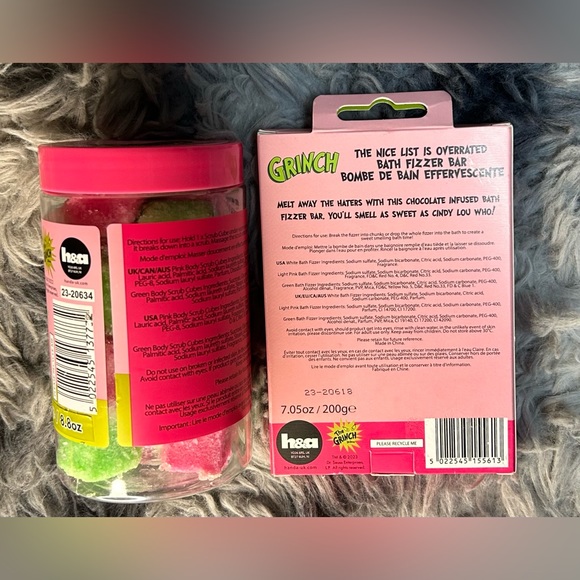 GRINCH Bath Fizzer Bar & Body Scrub Exfoliants - Picture 2 of 11